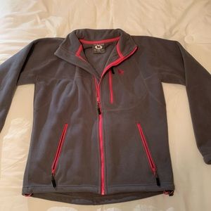 Gray Black Dog zip up